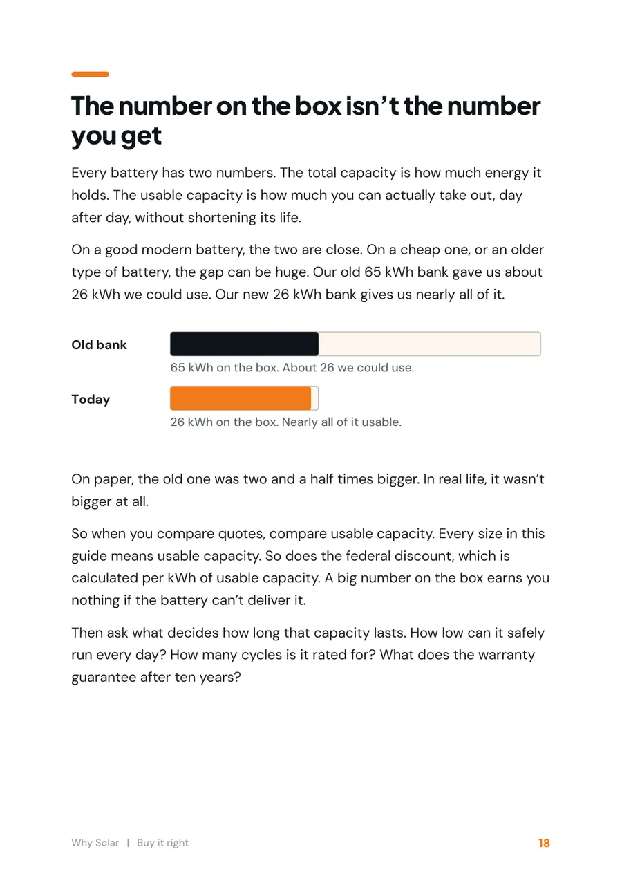 Page 18 of the guide: The number on the box isn't the number you get